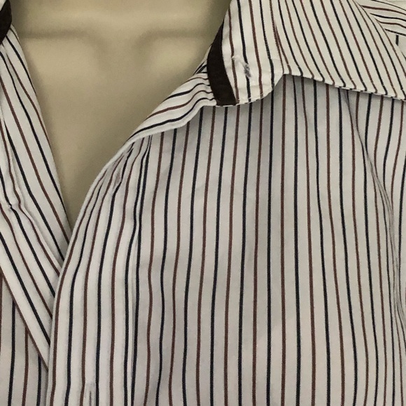 LOUIS VUITTON Button Down Long Sleeve Shirt Wide Collar & Cuff EU 39 Medium - Picture 4 of 16